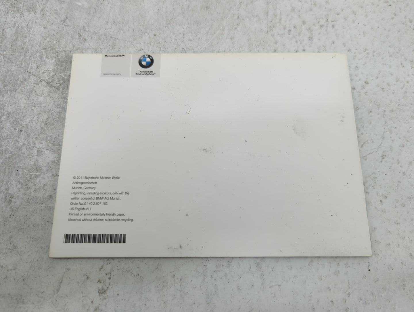 2011 Bmw 535i Owners Manual Book Guide OEM Used Auto Parts - Oemusedautoparts1.com