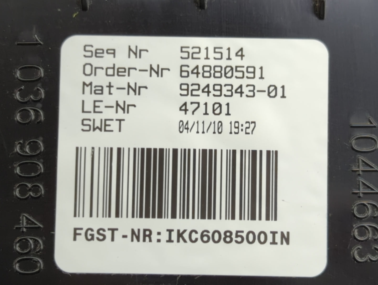 2011 Bmw 535i Instrument Cluster Speedometer Gauges P/N:9249343-01 258115 11, 2119945-06, 64880591 Miles: Fits OEM Used Auto