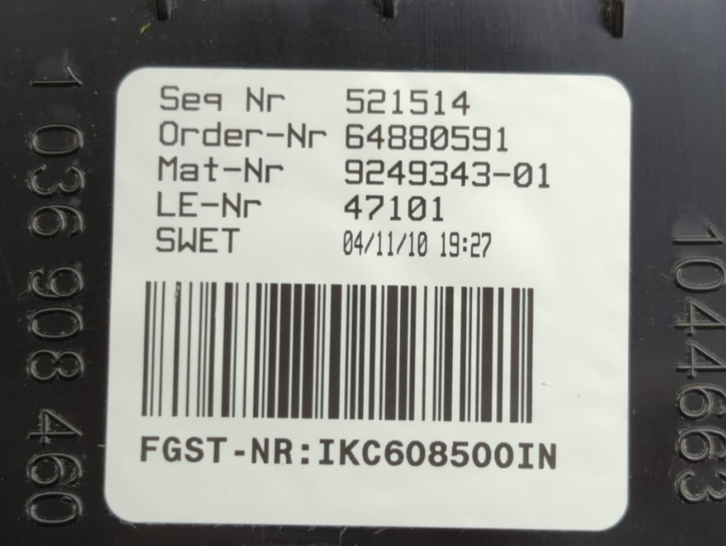 2011 Bmw 535i Instrument Cluster Speedometer Gauges P/N:9249343-01 258115 11, 2119945-06, 64880591 Miles: Fits OEM Used Auto