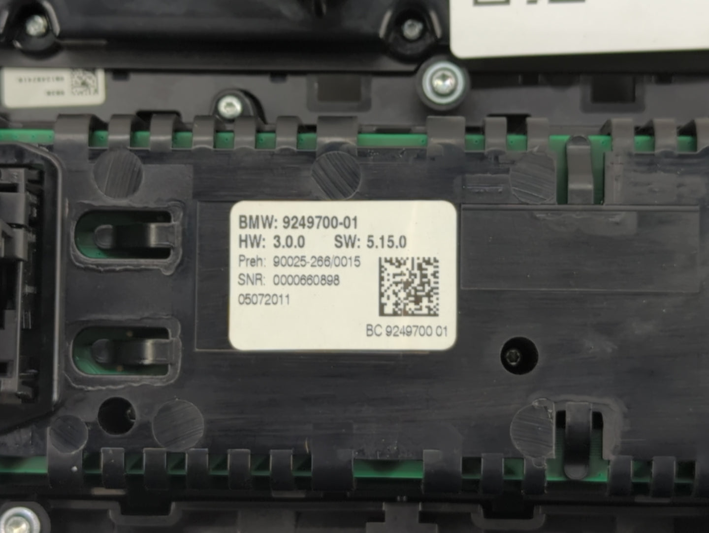 2011 Bmw 535i Radio Control Panel - Oemusedautoparts1.com