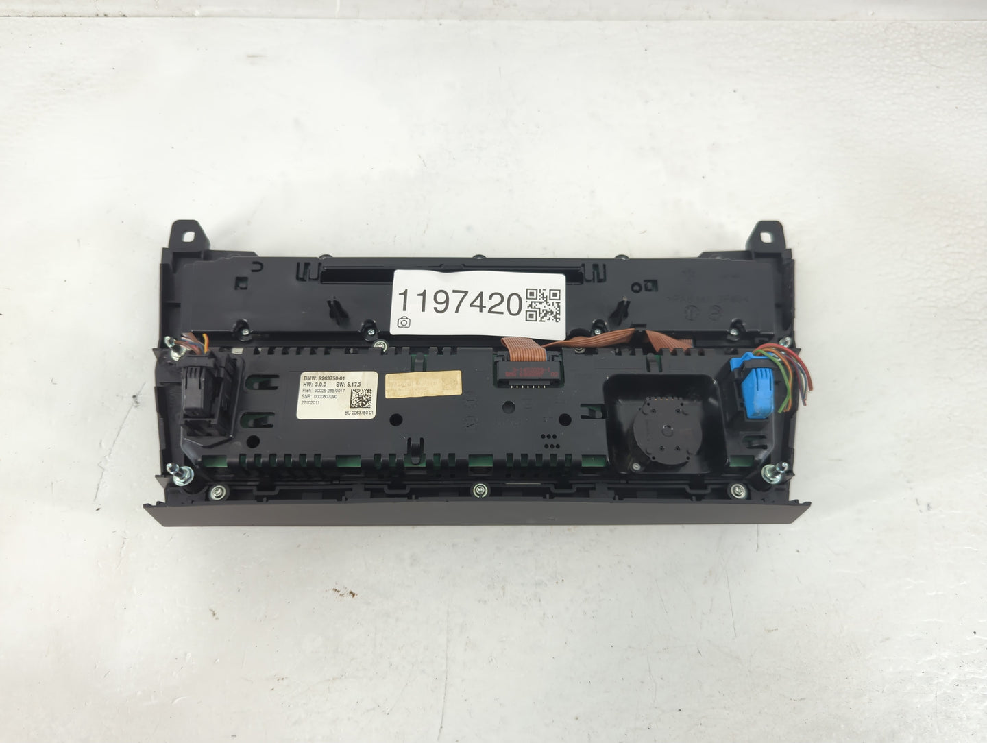 2011 Bmw 550i Climate Control Module Temperature AC/Heater Replacement P/N:9241241-01 Fits OEM Used Auto Parts - Oemusedauto
