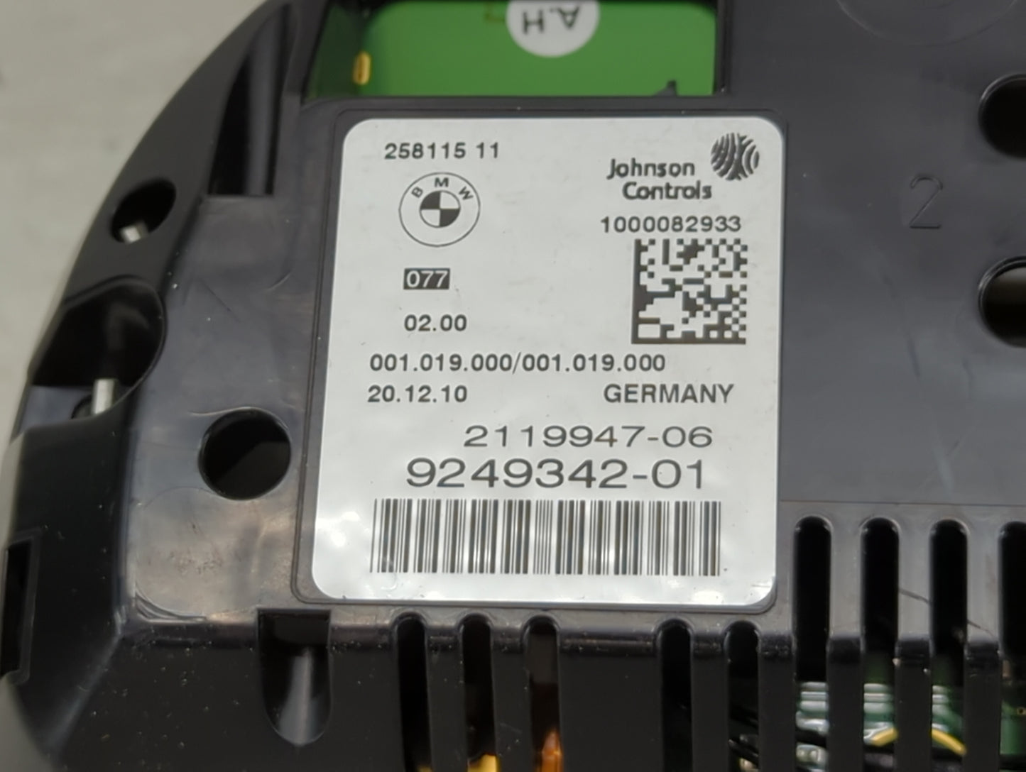 2011 Bmw 550i Instrument Cluster Speedometer Gauges P/N:9249342-01 2119947-06, 1000082933, 25811511 Miles:65K Fits OEM Used 