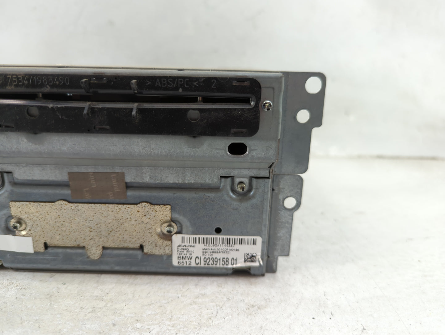2011-2012 Bmw 550i Radio AM FM Cd Player Receiver Replacement P/N:9239158 01 Fits Fits 2010 2011 2012 OEM Used Auto Parts - 