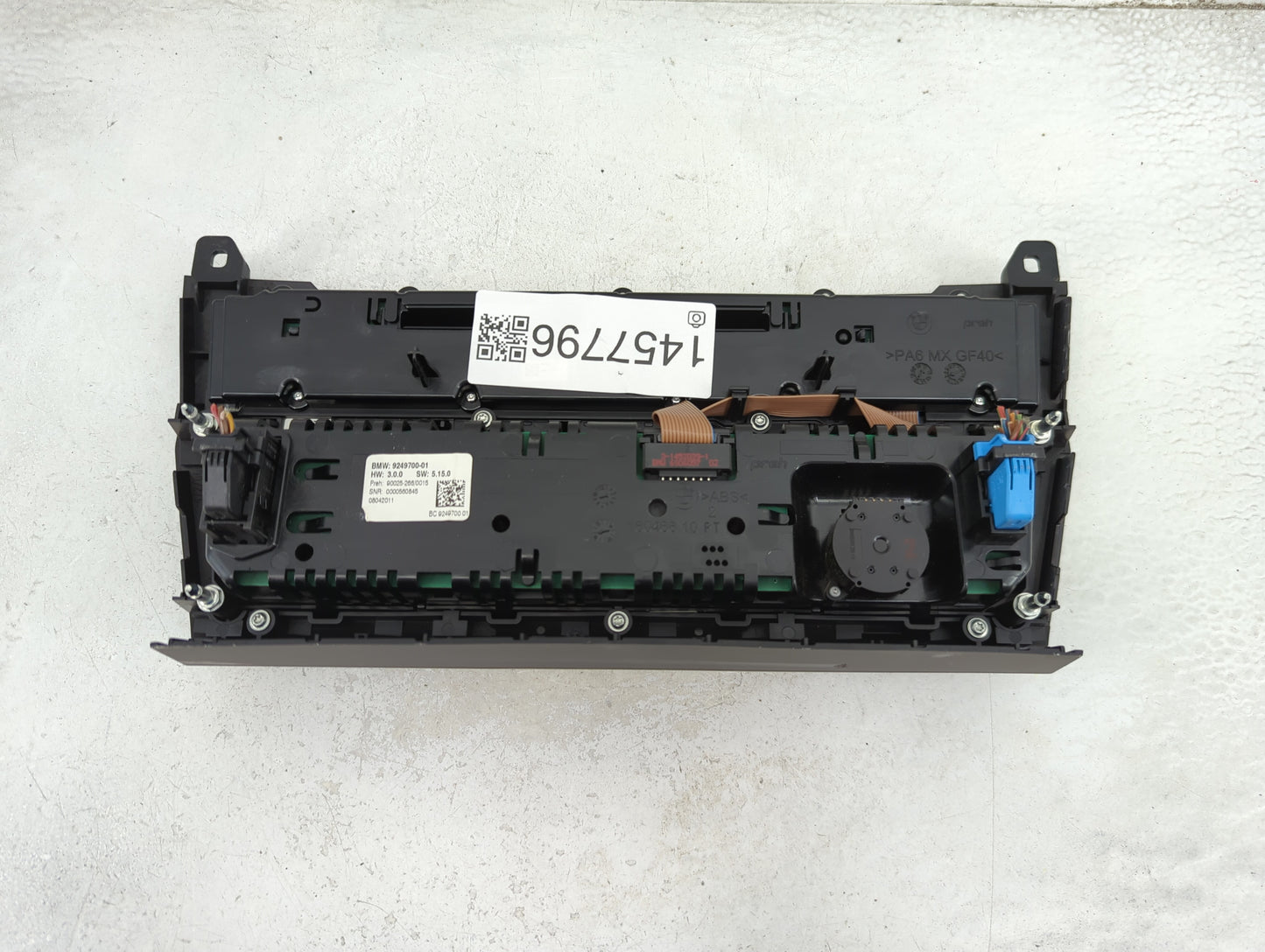 2011-2016 Bmw 550i Climate Control Module Temperature AC/Heater Replacement P/N:9249700-01 Fits Fits 2011 2012 2013 2014 201