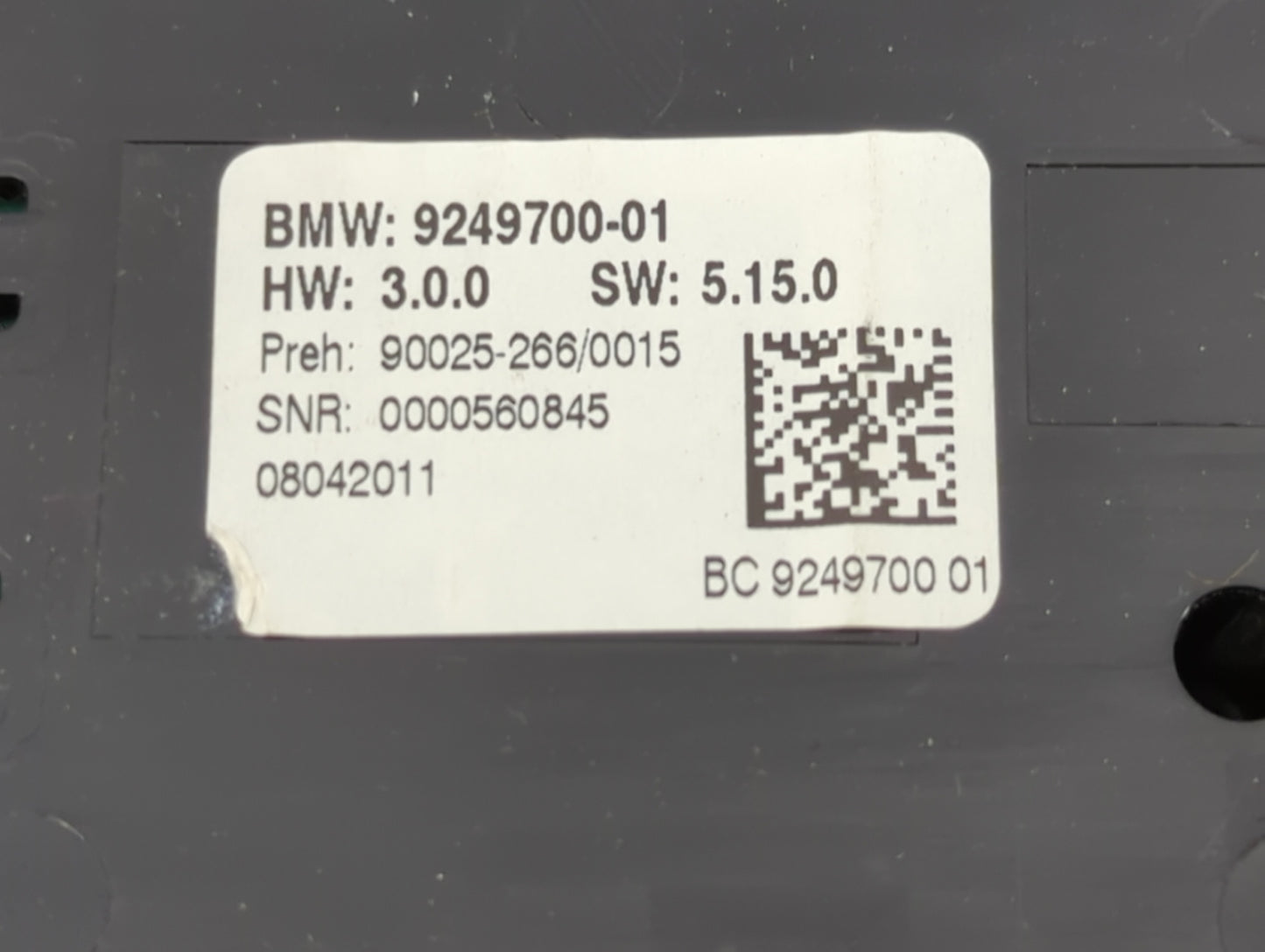 2011-2016 Bmw 550i Climate Control Module Temperature AC/Heater Replacement P/N:9249700-01 Fits Fits 2011 2012 2013 2014 201