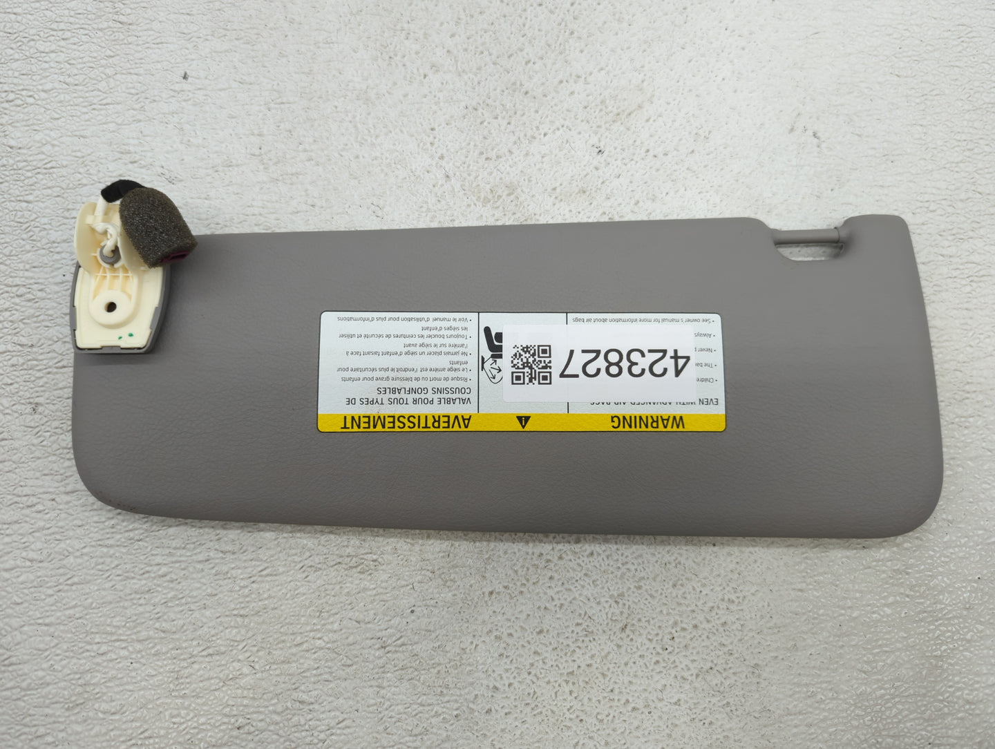 2011 Bmw 550i Sun Visor Shade Replacement Passenger Right Mirror Fits OEM Used Auto Parts - Oemusedautoparts1.com