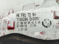 2011-2012 Bmw 740i Tail Light Assembly Passenger Right OEM P/N:7182206 Fits Fits 2009 2010 2011 2012 OEM Used Auto Parts - O