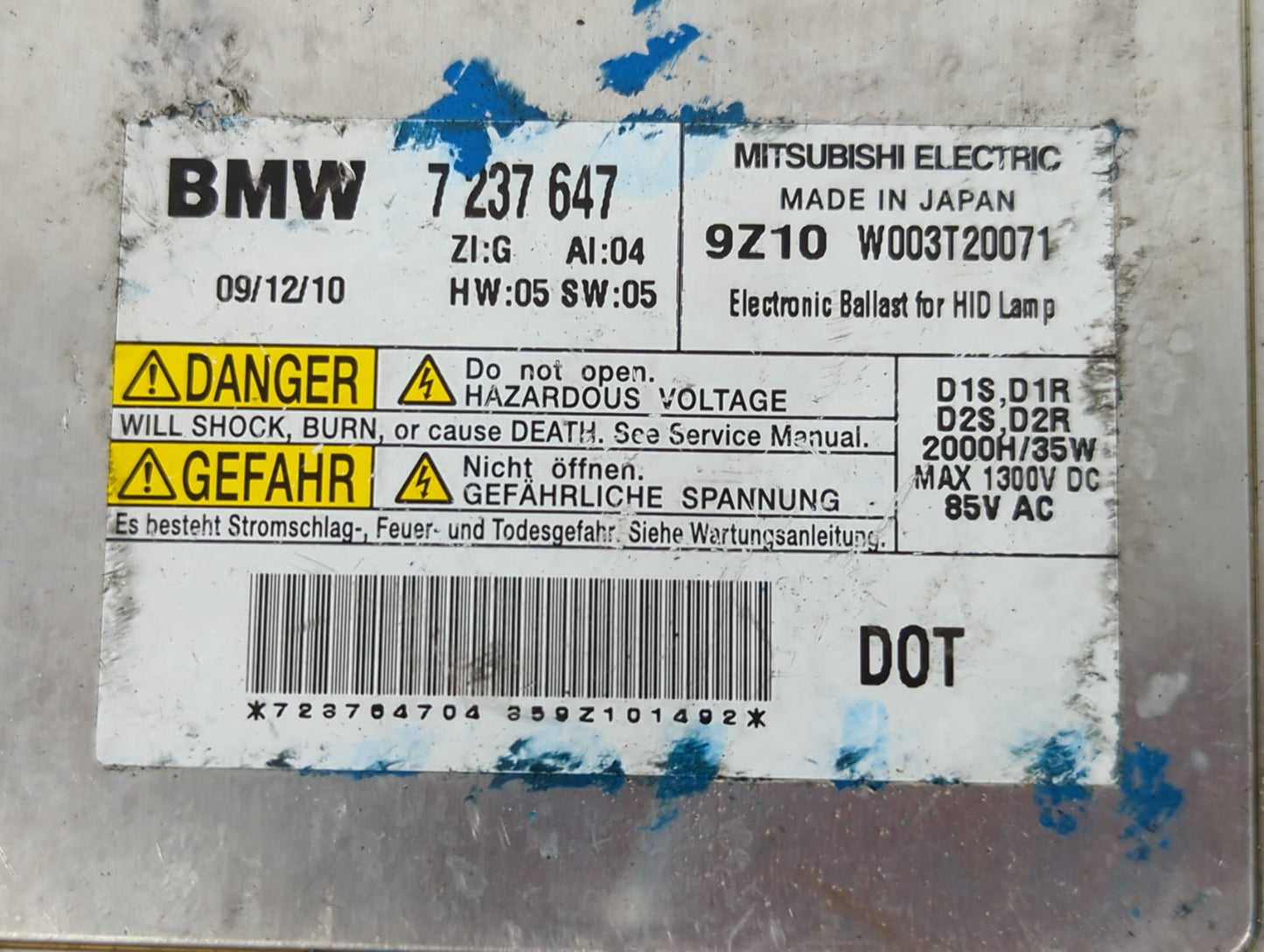 2009-2012 Bmw 750i Headlight Ballast Head Light - Oemusedautoparts1.com