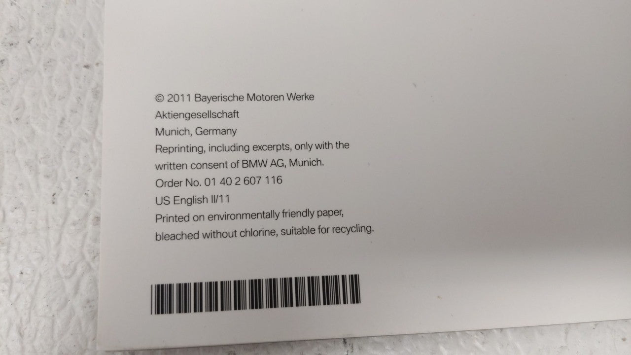 2011 Bmw X3 Owners Manual Book Guide OEM Used Auto Parts - Oemusedautoparts1.com