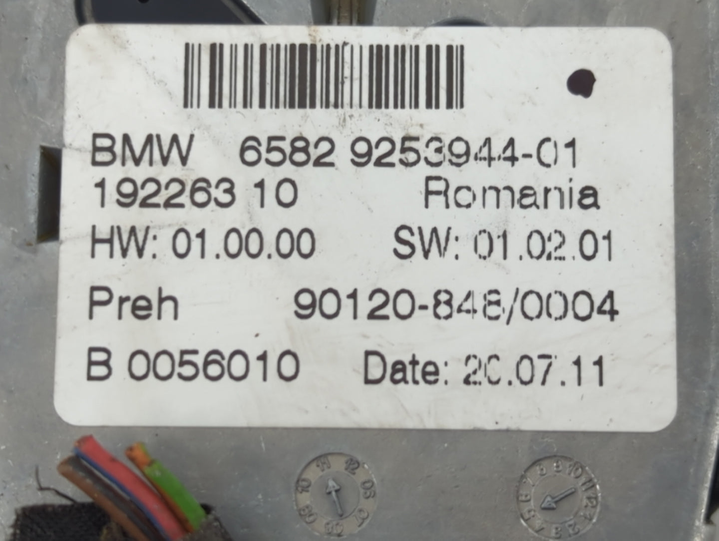 2011 Bmw X3 Radio AM FM Cd Player Receiver Replacement P/N:6582 9253944-01 9253944-01, 90120-848/0004 Fits OEM Used Auto Par
