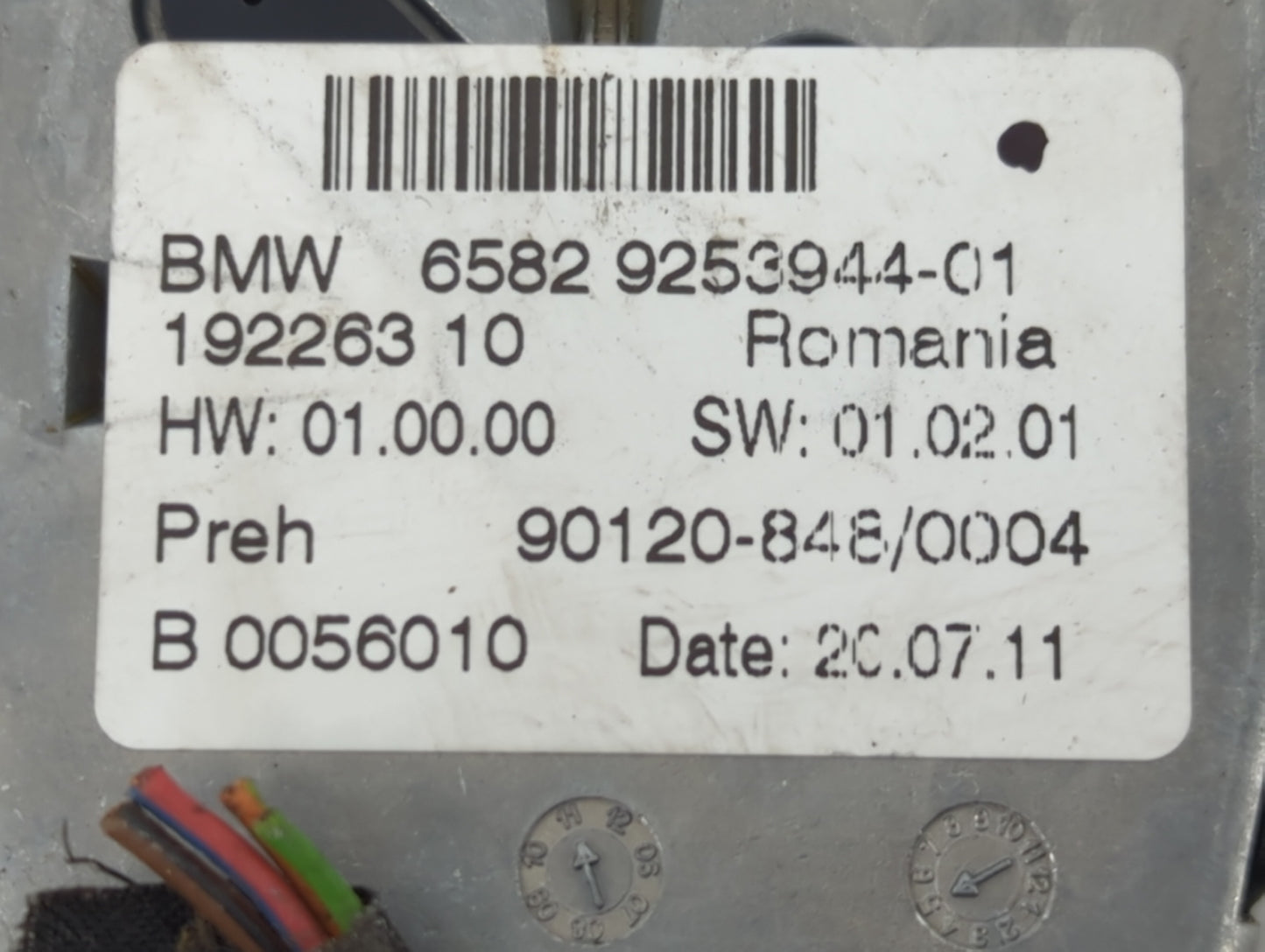 2011 Bmw X3 Radio AM FM Cd Player Receiver Replacement P/N:6582 9253944-01 9253944-01, 90120-848/0004 Fits OEM Used Auto Par
