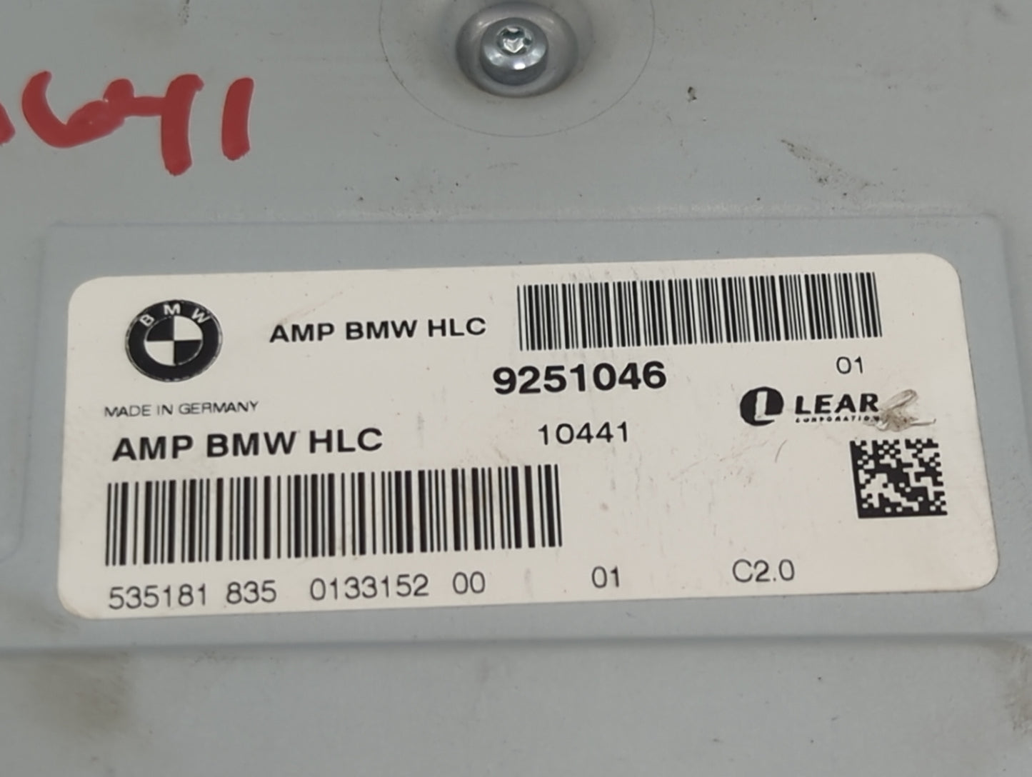 2011-2011 Bmw X3 Radio Speaker Amplifier 9251046|535181835|0133152 - Oemusedautoparts1.com