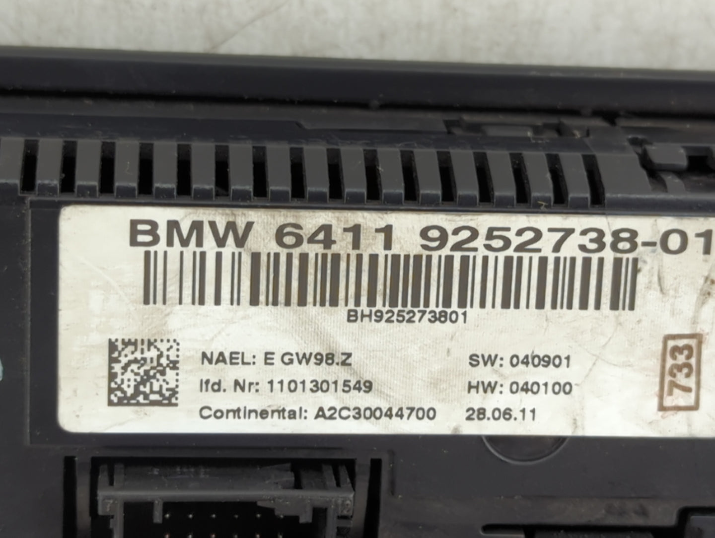 2011-2014 Bmw X3 Climate Control Module Temperature AC/Heater Replacement P/N:9252738-01 Fits Fits 2011 2012 2013 2014 OEM U