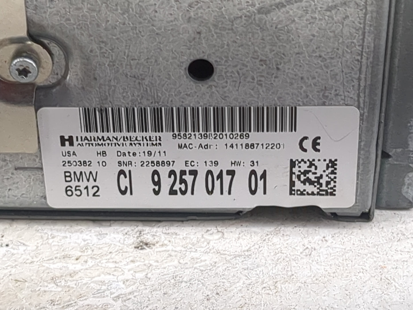2011-2013 Bmw X3 Radio AM FM Cd Player Receiver Replacement P/N:9257017 9582139B2010269, 2258897 Fits Fits 2010 2011 2012 20