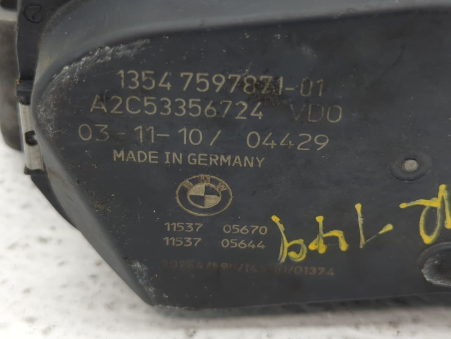 2011-2017 Bmw X3 Throttle Body P/N:1354 7597871-01 1354 7597871-03 Fits OEM Used Auto Parts - Oemusedautoparts1.com