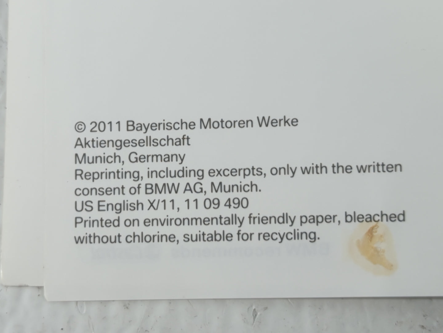 2011 Bmw X3 Owners Manual Book Guide OEM Used Auto Parts - Oemusedautoparts1.com