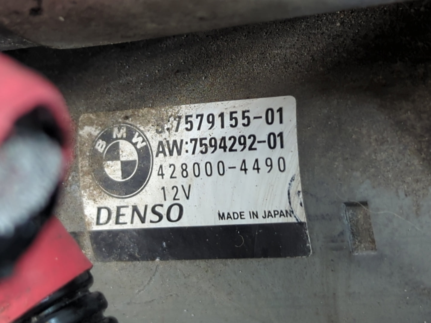 2011-2014 Bmw X3 Car Starter Motor Solenoid OEM P/N:428000-4490 7579155-01 Fits Fits 2011 2012 2013 2014 2015 2016 OEM Used 
