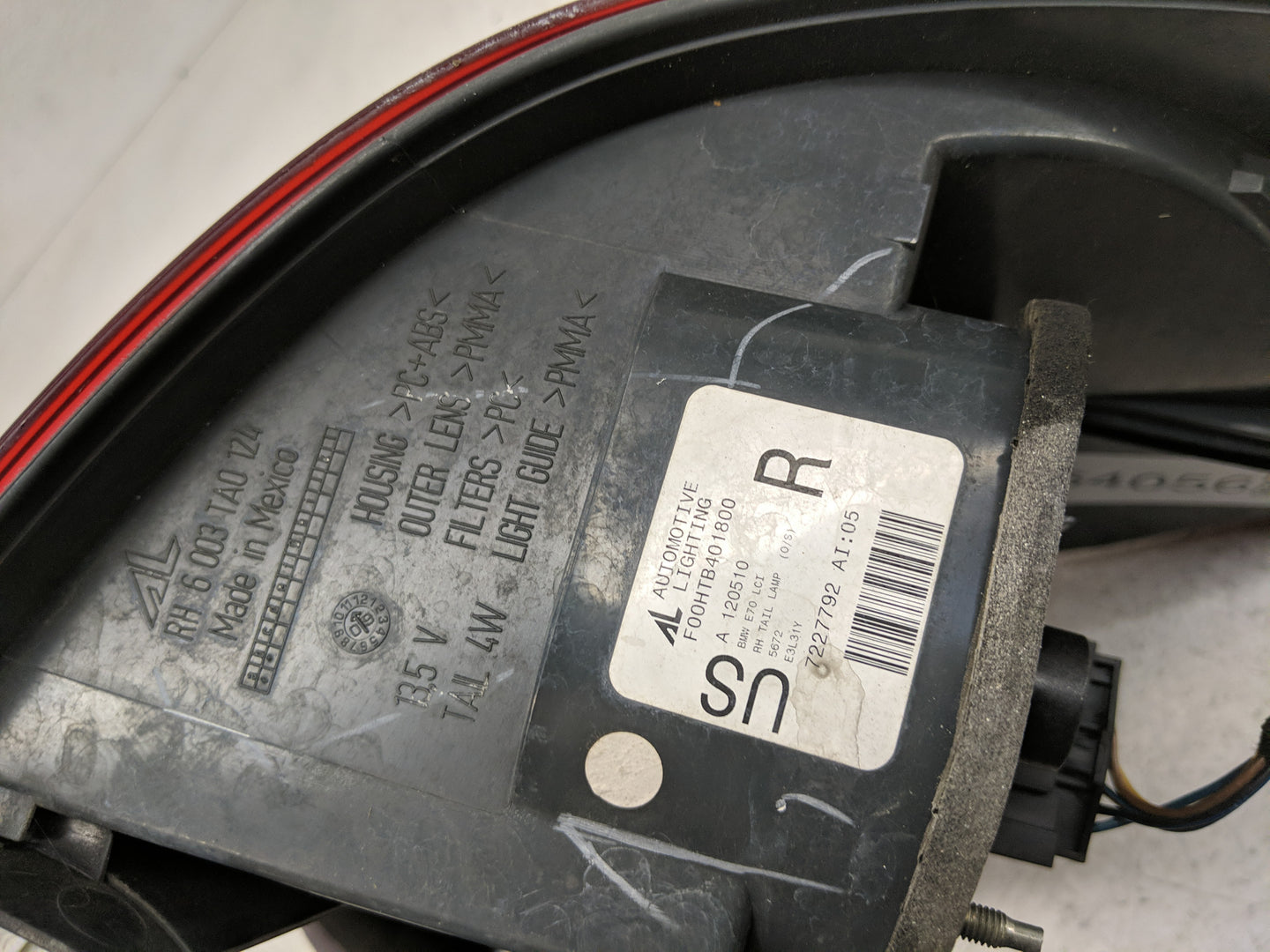 2011-2013 Bmw X5 Tail Light Assembly Passenger Right OEM Fits Fits 2011 2012 2013 OEM Used Auto Parts - Oemusedautoparts1.co