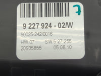 2007-2013 Bmw X5 Climate Control Module Temperature AC/Heater Replacement P/N:9227924-02/W 9227924 Fits OEM Used Auto Parts 