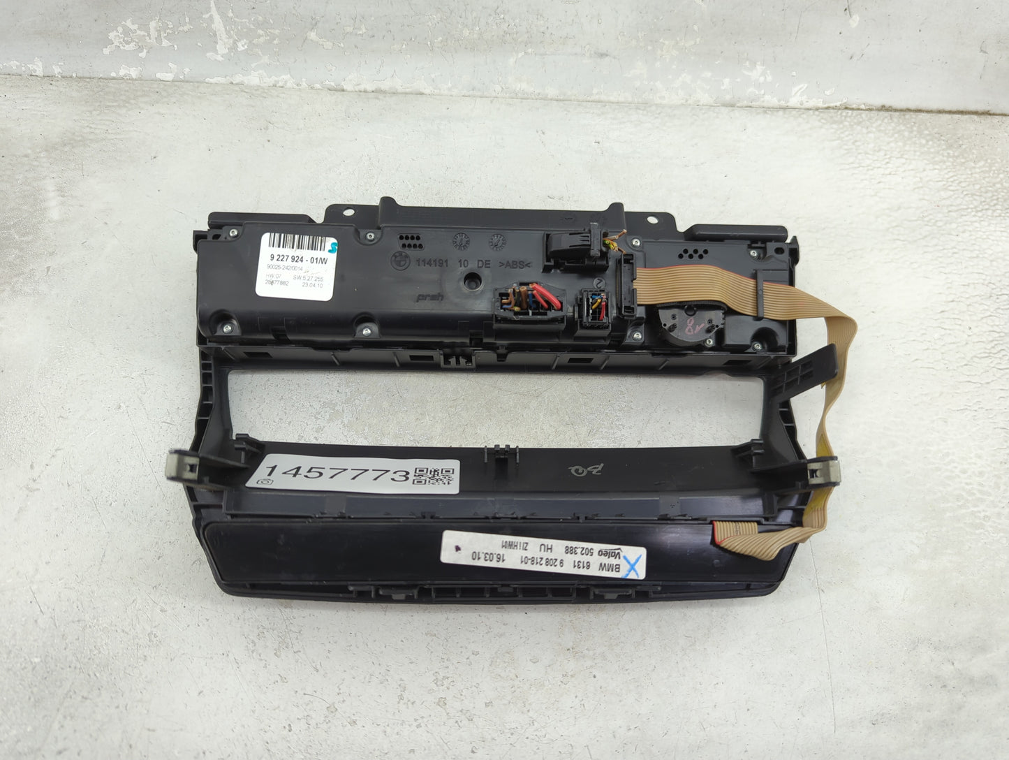 2007-2013 Bmw X5 Climate Control Module Temperature AC/Heater Replacement P/N:9 227 924 Fits OEM Used Auto Parts - Oemusedau