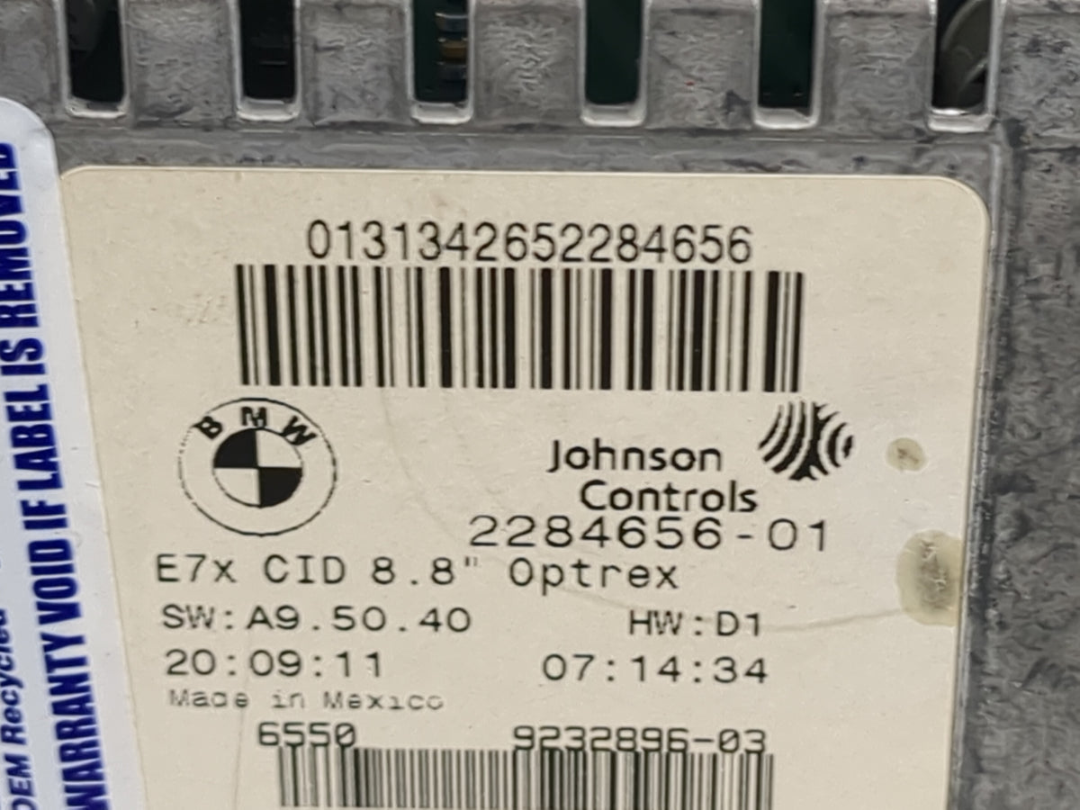 2010-2013 Bmw X5 Information Radio Display Screen 1512035 - Oemusedautoparts1.com