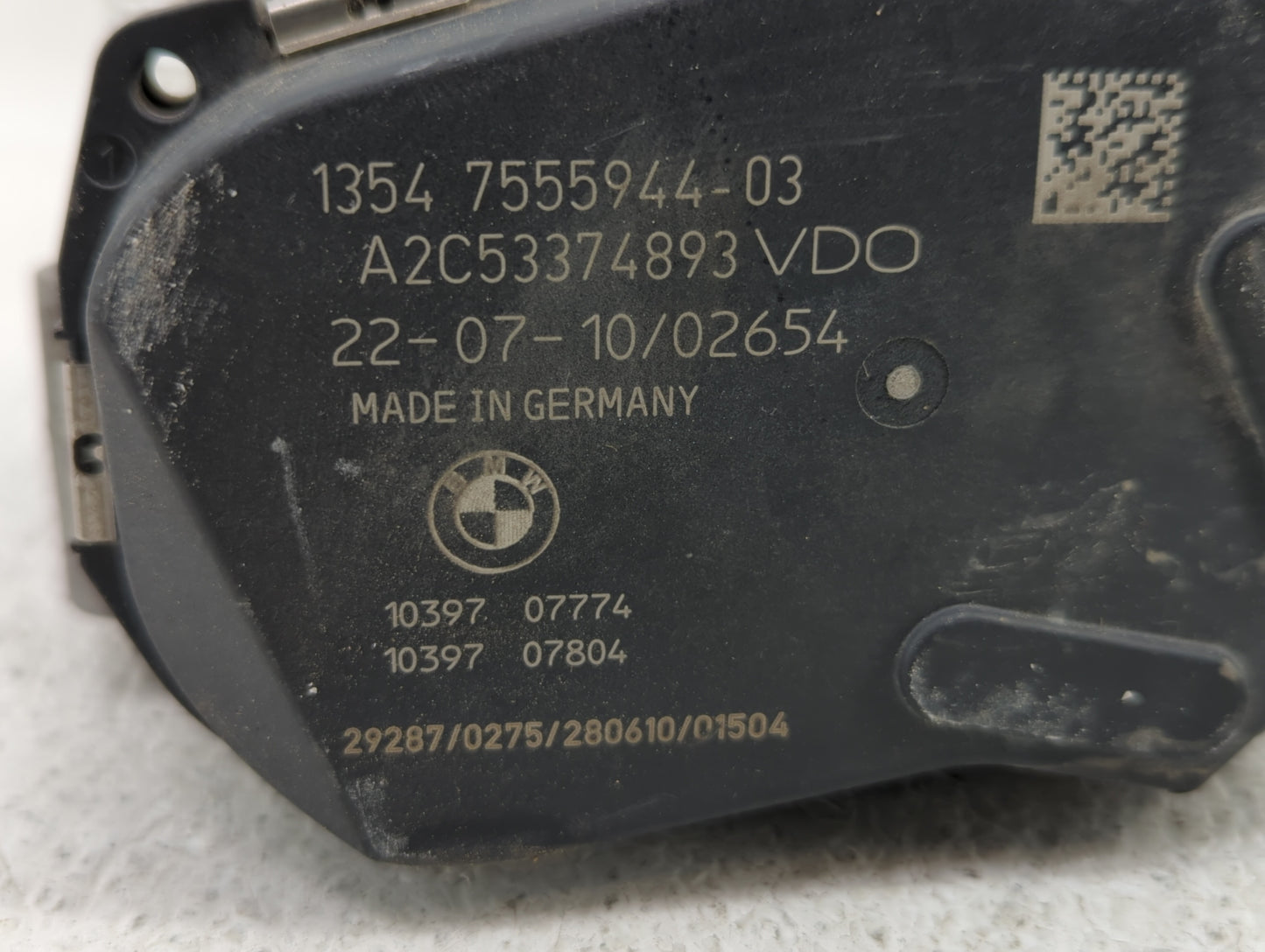 2011-2018 Bmw X5 Throttle Body P/N:7 555 944 7555944 Fits Fits 2008 2009 2010 2011 2012 2013 2014 2015 2016 2017 2018 OEM Us