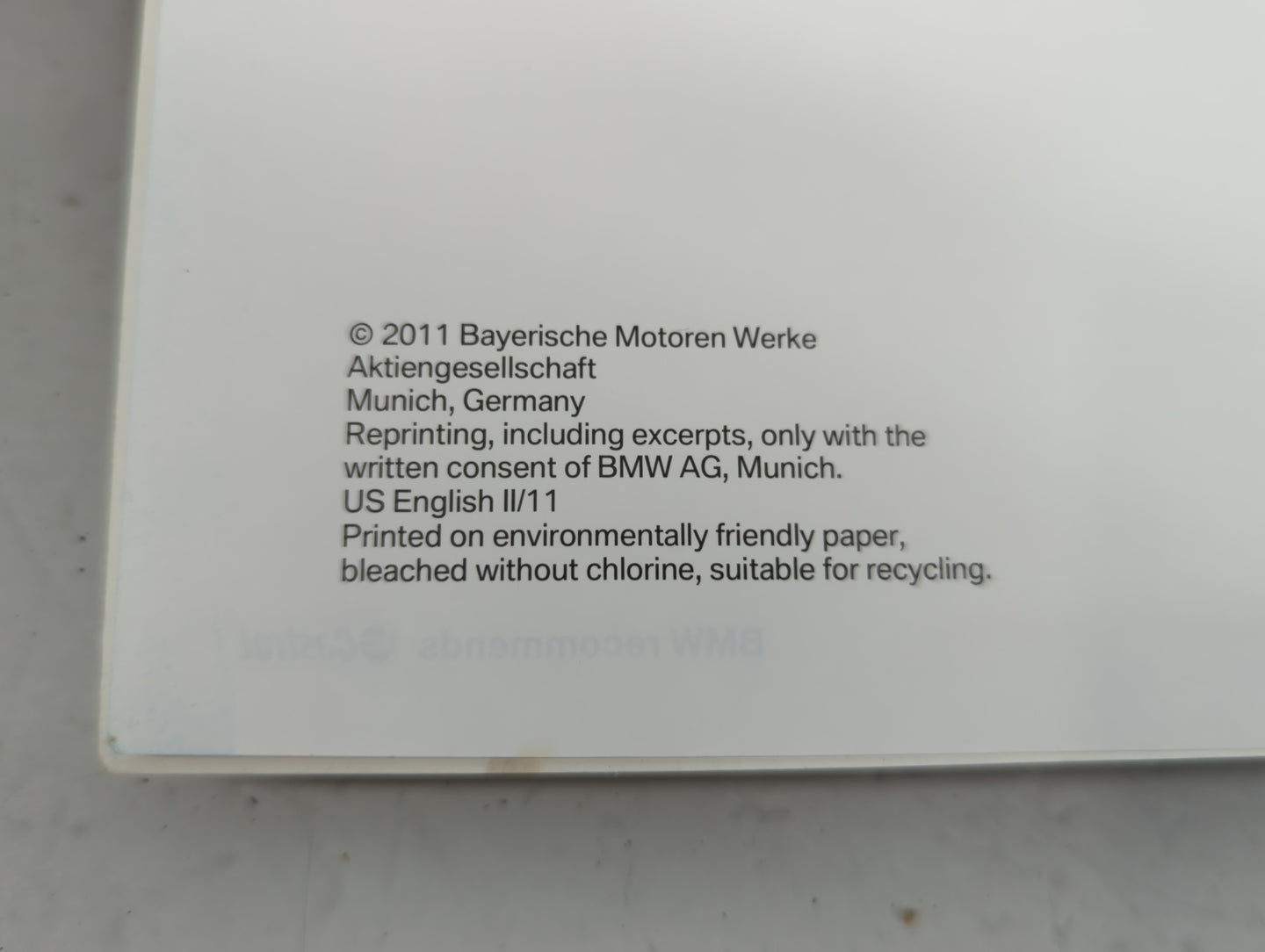 2011 Bmw X5 Owners Manual Book Guide OEM Used Auto Parts - Oemusedautoparts1.com