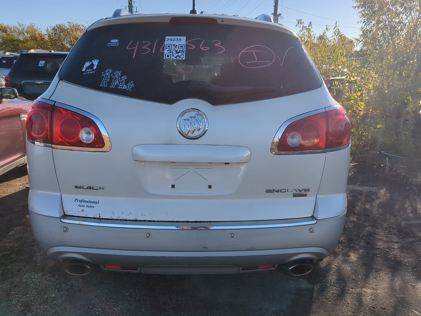 2008-2012 Buick Enclave Trunk/decklid/hatch/tailgate Oem - Oemusedautoparts1.com