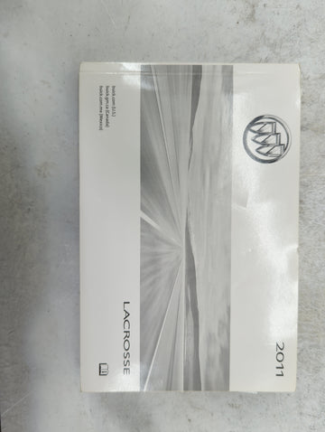 2011 Buick Lacrosse Owners Manual Book Guide P/N:20859621 20759699 OEM Used Auto Parts - Oemusedautoparts1.com