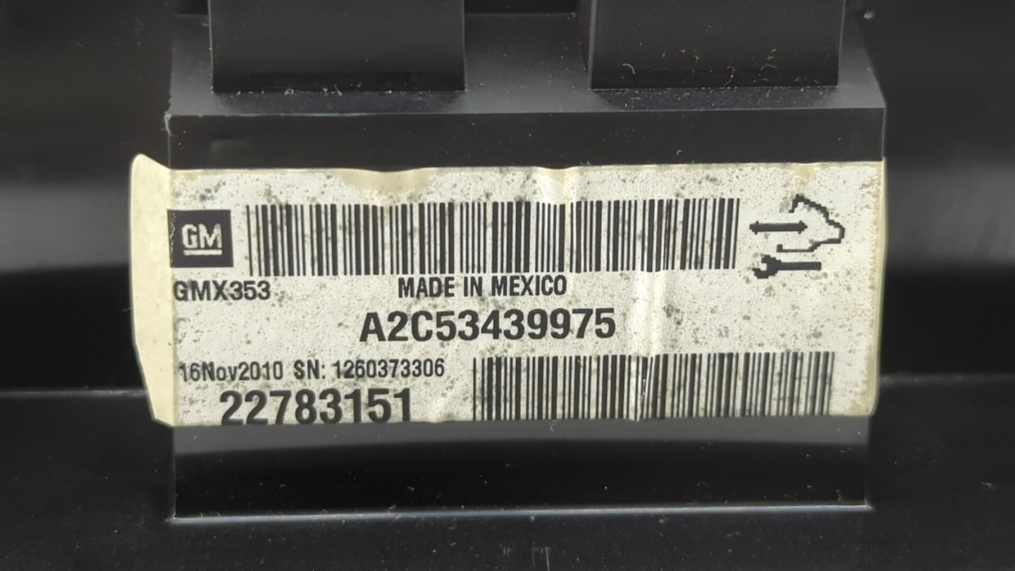 2011 Buick Lacrosse Instrument Cluster Speedometer Gauges P/N:22783151 A2C53439975, 22788031 Fits OEM Used Auto Parts - Oemu