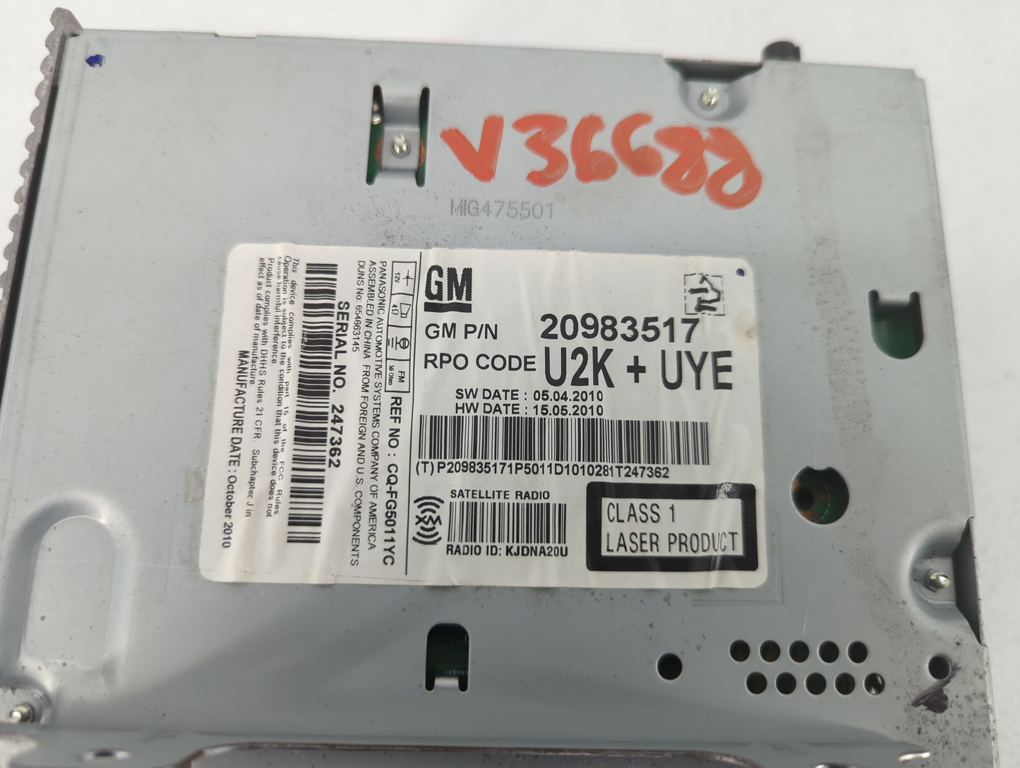 2011-2012 Buick Lacrosse Am Fm Cd Player Radio Receiver - Oemusedautoparts1.com
