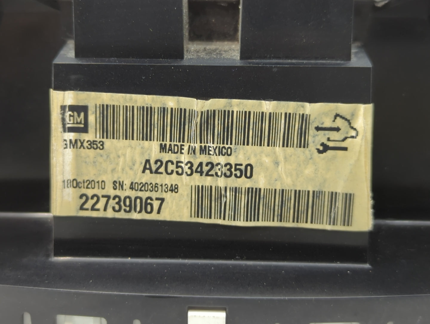 2011 Buick Lacrosse Instrument Cluster Speedometer Gauges P/N:22739067 Fits OEM Used Auto Parts - Oemusedautoparts1.com