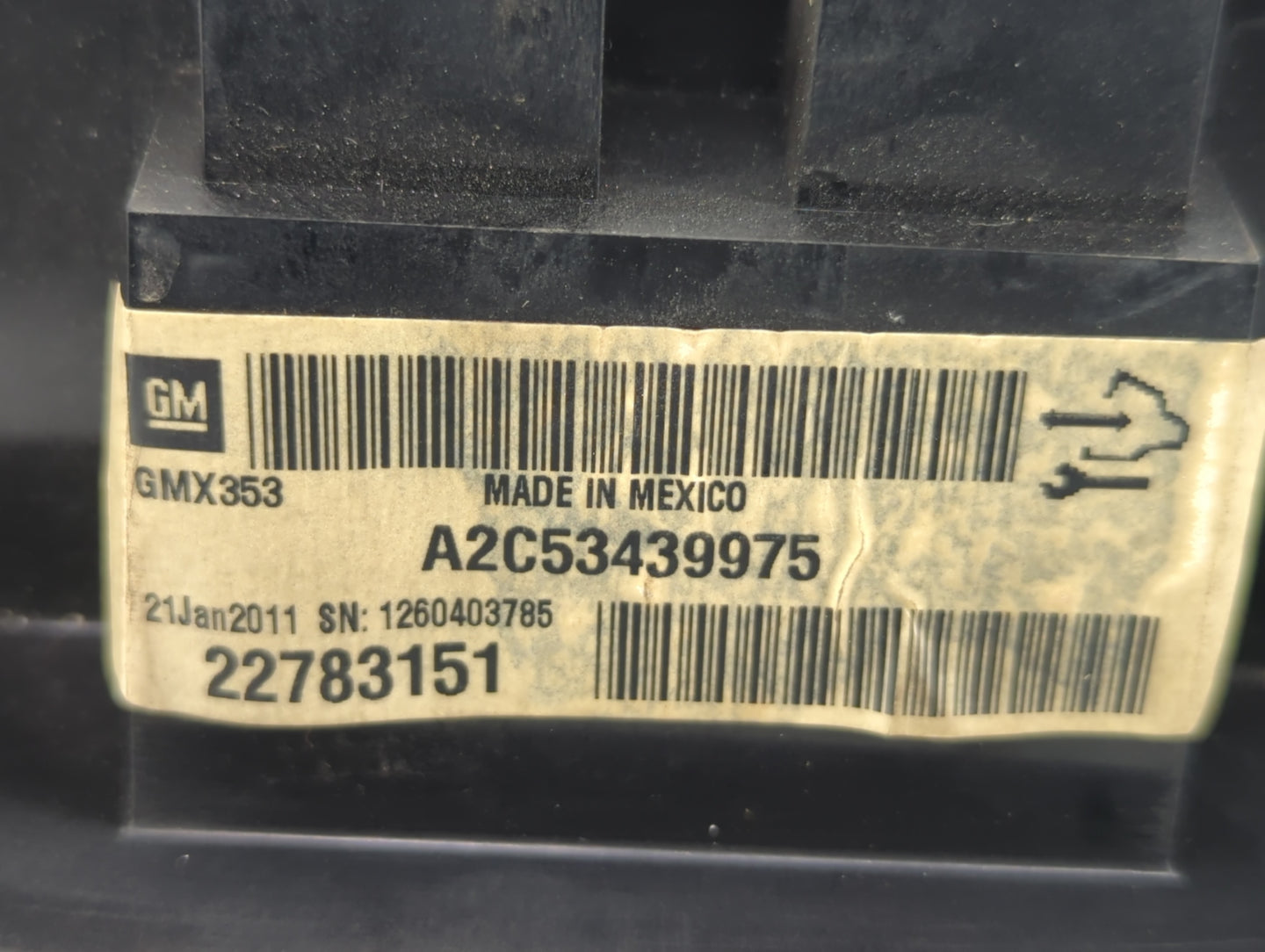 2011 Buick Lacrosse Instrument Cluster Speedometer Gauges P/N:22783151 A2C53439975 Fits OEM Used Auto Parts - Oemusedautopar