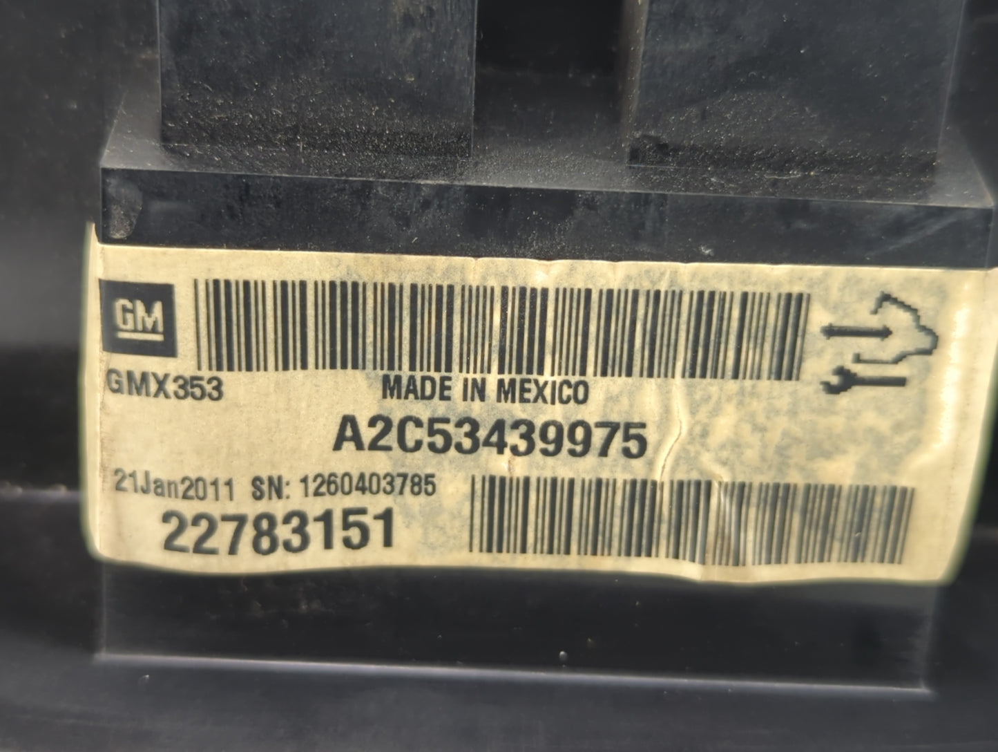 2011 Buick Lacrosse Instrument Cluster Speedometer Gauges P/N:22783151 A2C53439975 Fits OEM Used Auto Parts - Oemusedautopar