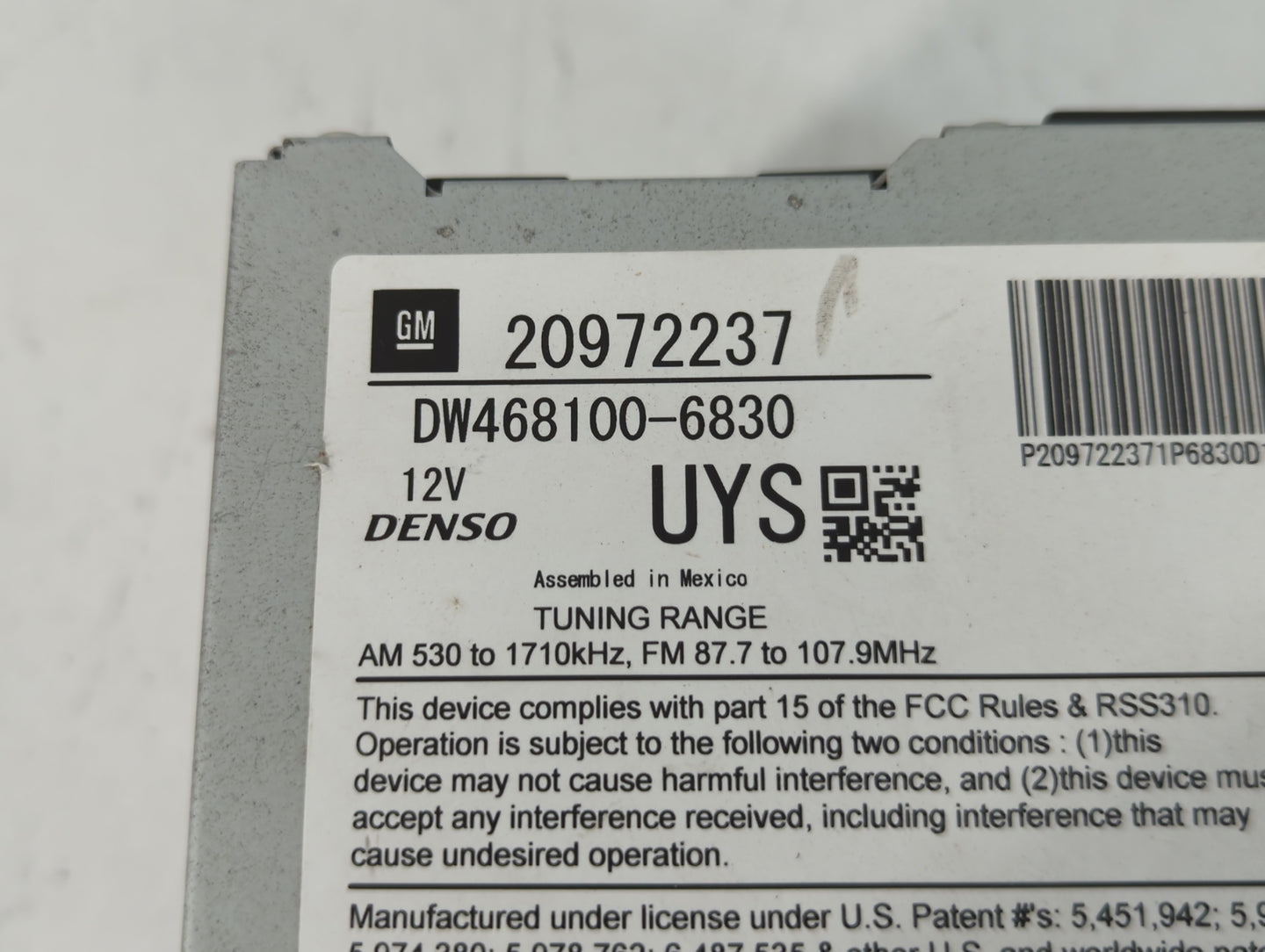 2010-2012 Buick Lacrosse Am Fm Cd Player Radio Receiver - Oemusedautoparts1.com