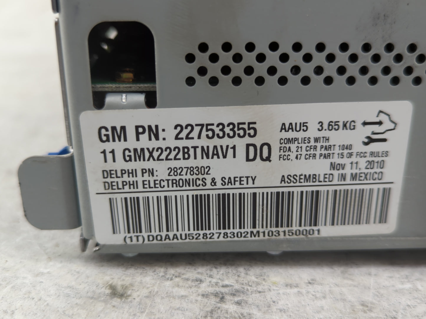 2011 Buick Lucerne Radio AM FM Cd Player Receiver Replacement P/N:22753355 Fits OEM Used Auto Parts - Oemusedautoparts1.com