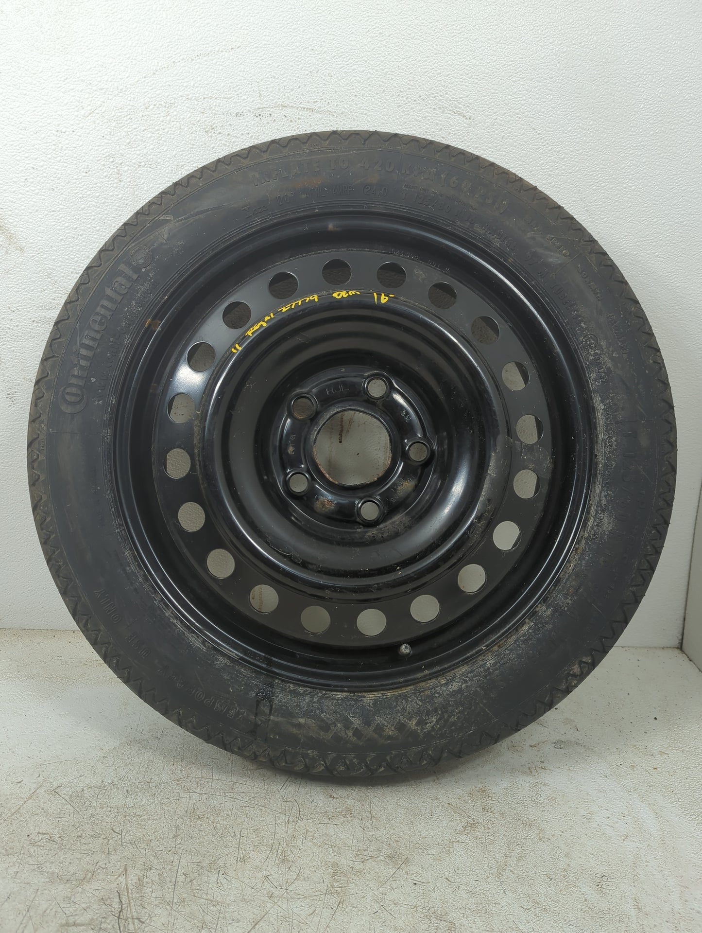 2011-2014 Buick Regal Spare Donut Tire Wheel Rim Oem - Oemusedautoparts1.com