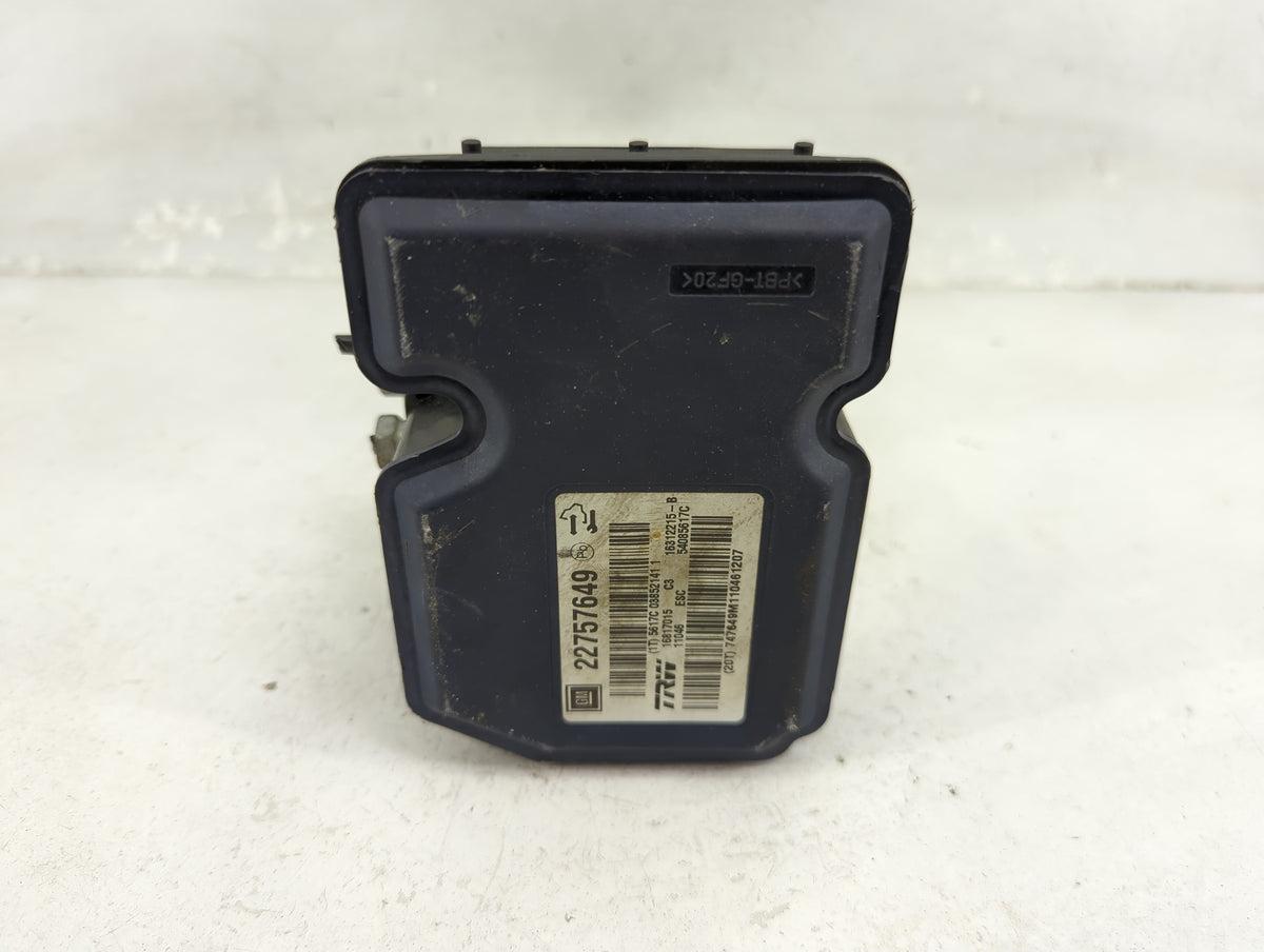 2011 Buick Regal Anti-Lock Brake ABS Pump Module Actuator OEM P/N:22757649 Fits OEM Used Auto Parts - Oemusedautoparts1.com