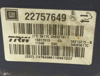 2011 Buick Regal Anti-Lock Brake ABS Pump Module Actuator OEM P/N:22757649 Fits OEM Used Auto Parts - Oemusedautoparts1.com