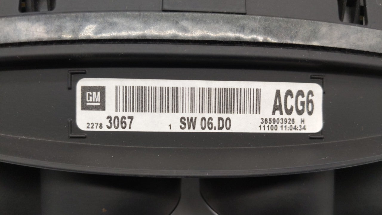 2011 Buick Regal Instrument Cluster Speedometer Gauges P/N:22783067 Fits OEM Used Auto Parts - Oemusedautoparts1.com