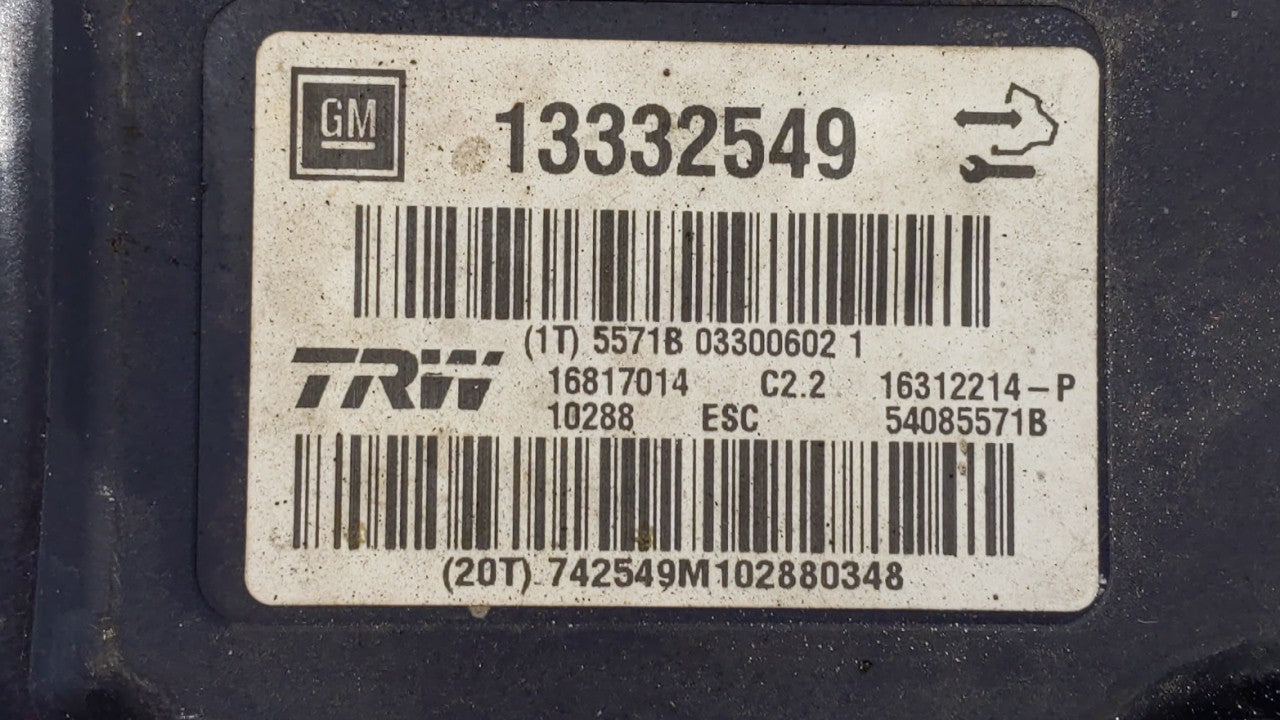 2011 Buick Regal ABS Pump Control Module Replacement P/N:13332549 22757649, 13328651, 22757639 Fits OEM Used Auto Parts - Oe