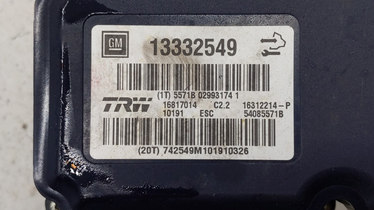 2011 Buick Regal ABS Pump Control Module Replacement P/N:13332549 22757649, 13328651, 22757639 Fits OEM Used Auto Parts - Oe