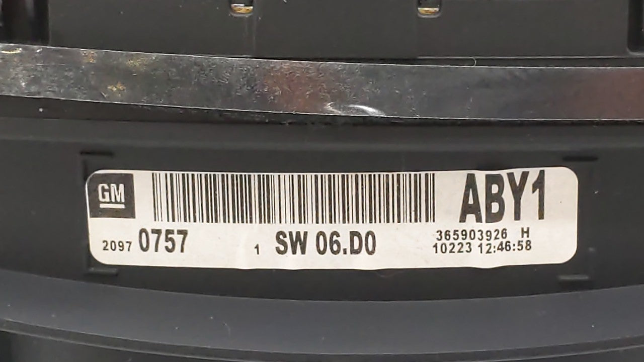 2011 Buick Regal Instrument Cluster Speedometer Gauges P/N:20970757 Fits OEM Used Auto Parts - Oemusedautoparts1.com
