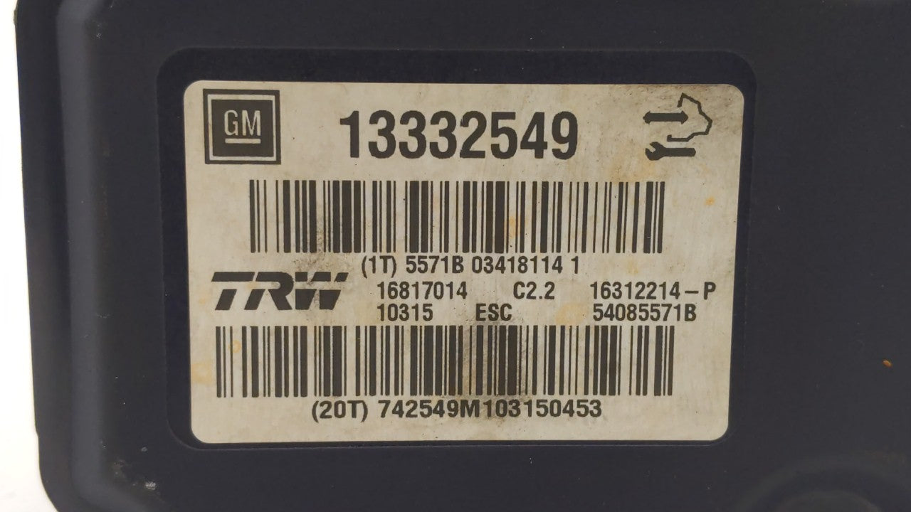 2011 Buick Regal ABS Pump Control Module Replacement P/N:13332549 22757649, 13328651, 22757639 Fits OEM Used Auto Parts - Oe