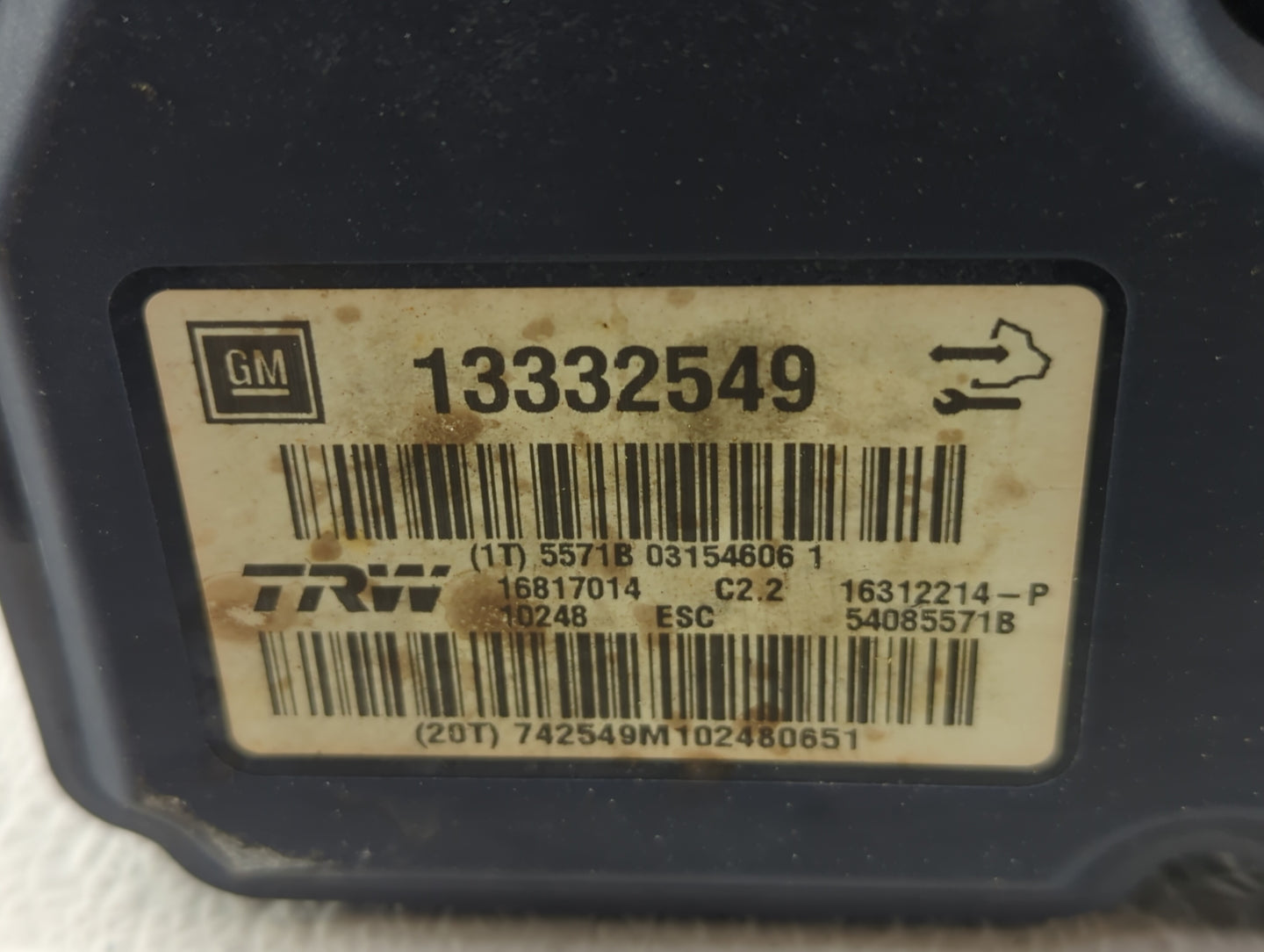 2011 Buick Regal ABS Pump Control Module Replacement P/N:13332549 Fits OEM Used Auto Parts - Oemusedautoparts1.com