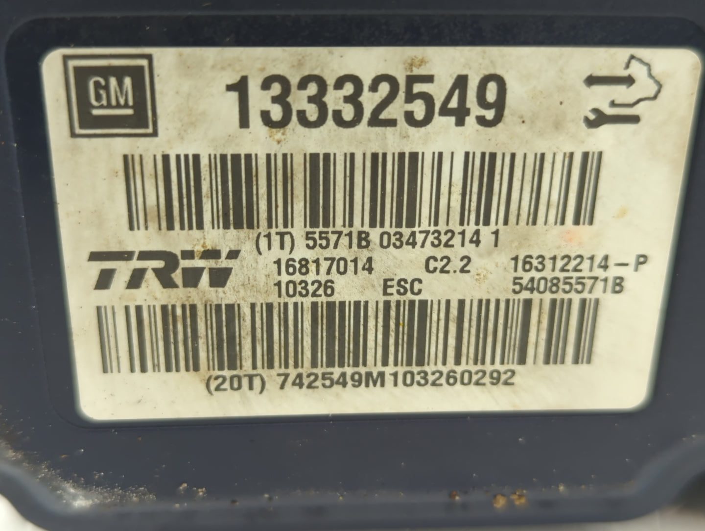 2011 Buick Regal ABS Pump Control Module Replacement P/N:13332549 22757649 Fits OEM Used Auto Parts - Oemusedautoparts1.com