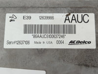 2011 Buick Regal PCM Engine Control Computer ECU ECM PCU OEM P/N:12637106 E39 12639986 Fits Fits 2010 2012 2013 OEM Used Aut