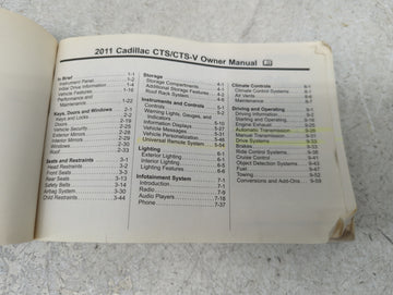 2011 Cadillac Cts Owners Manual Book Guide P/N:2597455B OEM Used Auto Parts