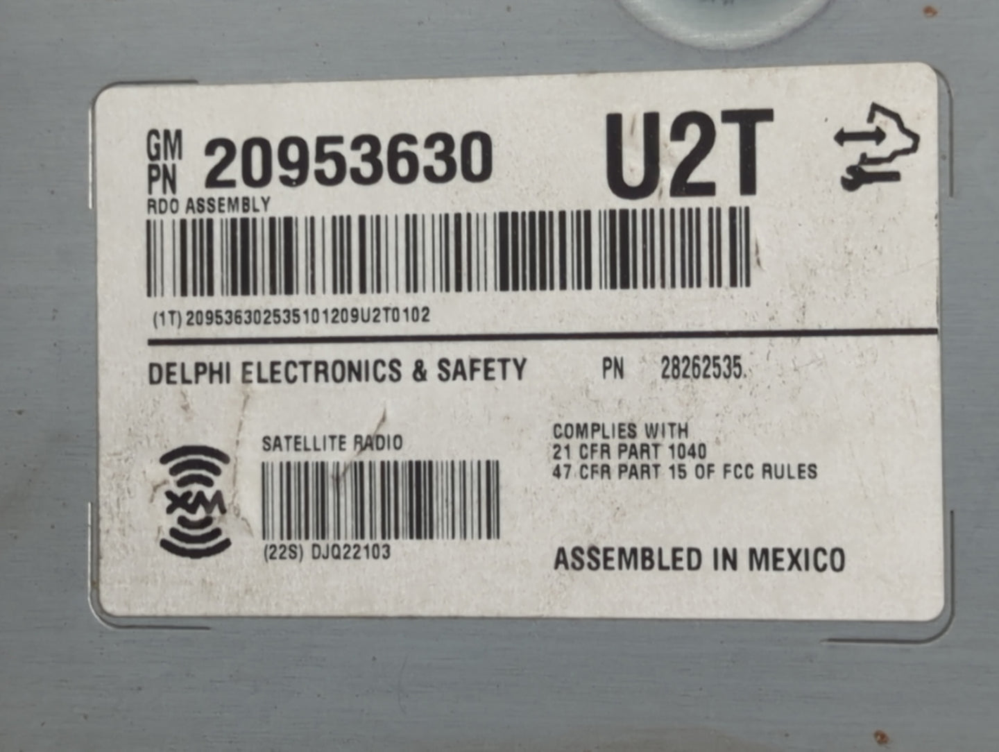 2008-2014 Cadillac Cts Radio AM FM Cd Player Receiver Replacement P/N:20953630 Fits Fits 2008 2009 2010 2011 2012 2013 2014 