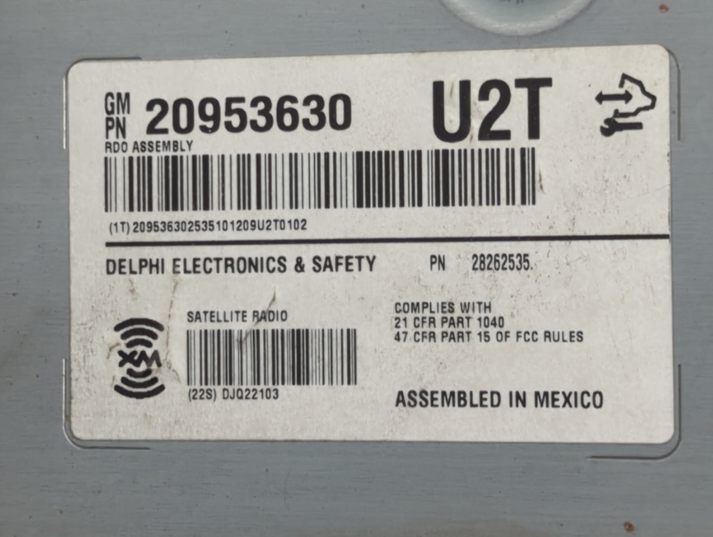 2008-2014 Cadillac Cts Radio AM FM Cd Player Receiver Replacement P/N:20953630 Fits Fits 2008 2009 2010 2011 2012 2013 2014 